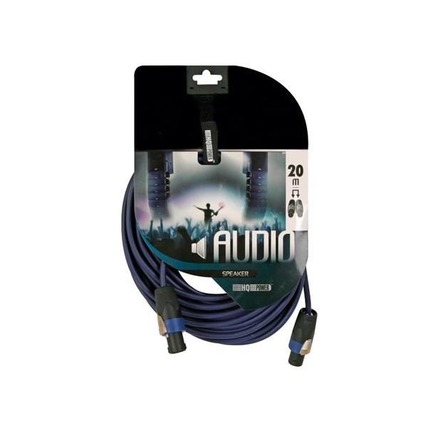 CONNECTEUR HAUT-PARLEUR MALE 4P VERS MALE BLEU (20m)