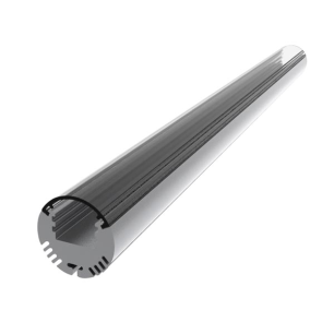 PROFILE ROND POUR RUBAN LED - ALU ANODISE - 1 METRE - PVC DIFFUSANT