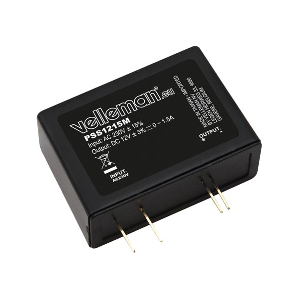 MODULE ALIMENTATION ULTRACOMPACTE A DECOUPAGE 12VCC / 1.5A