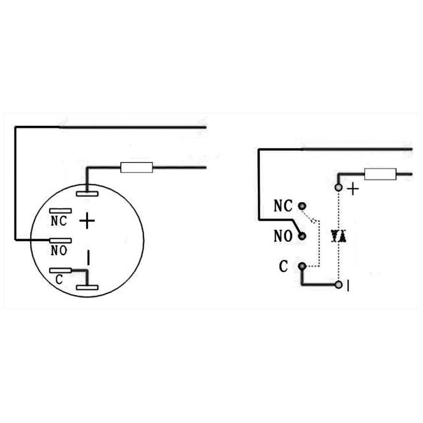 INTERRUPTEUR ROND MÉTALLIQUE HAUT SPDT 1NO 1NC