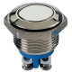 BOUTON-POUSSOIR PLAT EN ACIER INOXYDABLE SPST 1NO