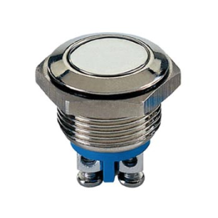 BOUTON-POUSSOIR PLAT EN ACIER INOXYDABLE SPST 1NO