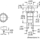 R18-24A  BOUTON-POUSSOIR OFF-ON ROUGE 3A/125V