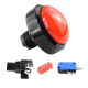 BOUTON POUSSOIR GRAND FORMAT 100MM LUMINEUX BLEU - 1 CONTACT NO - TEMOIN 12VDC