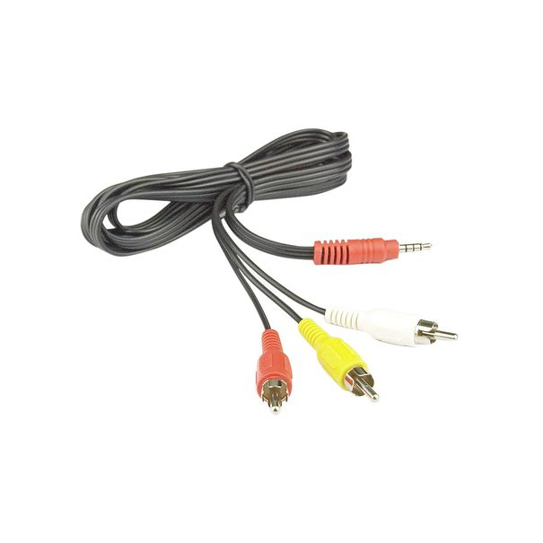 CABLE 3.5 mm Male Jack vers 3 RCA audio + vidéo - RASPBERRY
