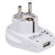 ADAPTATEUR DE VOYAGE - MONDE VERS EUROPE + USB