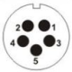 CONNECTEUR FEMELLE 5 POLES IP68 - 500V 30A - MONTAGE SUR CABLE
