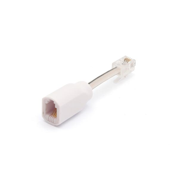ANTI-ENTORTILLEMENT POUR CÂBLE TÉLÉPHONIQUE, 4P4C MÂLE VERS FEMELLE