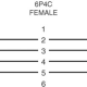 TRIPLITE MODULAIRE 6P4C - 3 x FEMELLE
