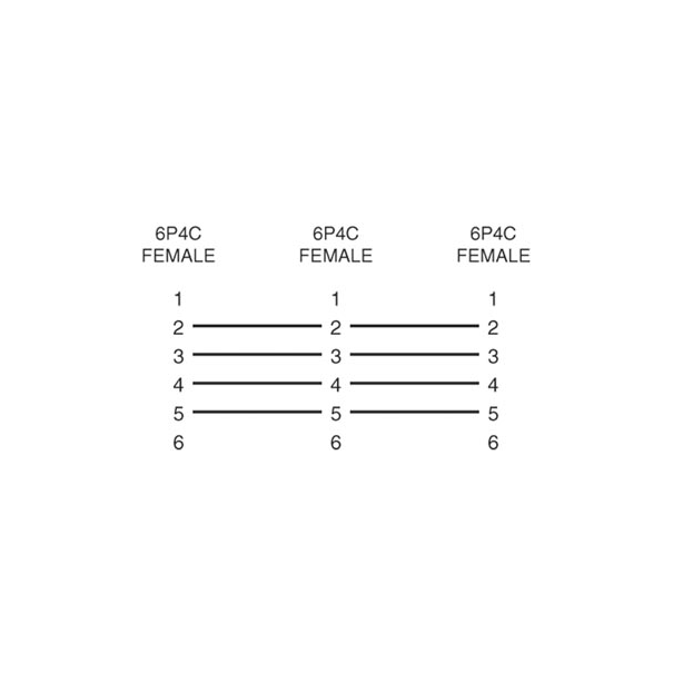 TRIPLITE MODULAIRE 6P4C - 3 x FEMELLE