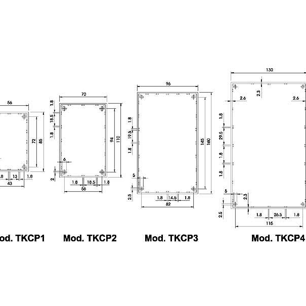 BOITIER GRIS - 215 x 130 x 82.9mm