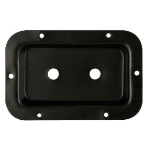 CUVETTE, NOIR METALLIQUE, 89 x 136mm, DEUX TROUS