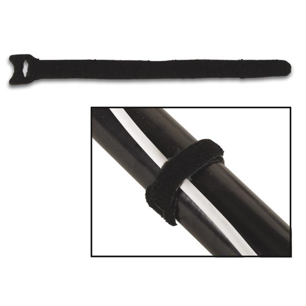 COLLIERS DE SERRAGE NOIRS À FERMETURE AUTO-AGRIPPANTE 30cm