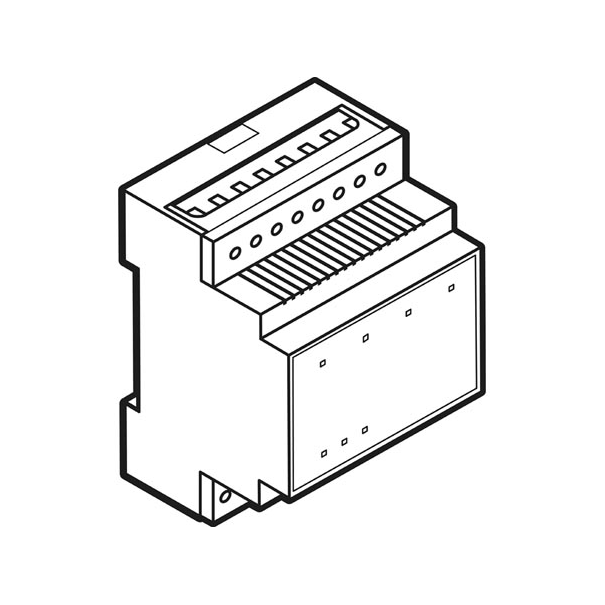 module relais à 4 canaux avec sorties de tension pour rail DIN