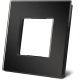 plaque de recouvrement en verre pour BTicino® LivingLight, noir