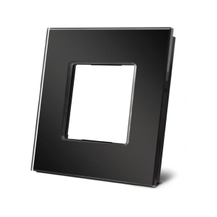 plaque de recouvrement en verre pour BTicino® LivingLight, noir