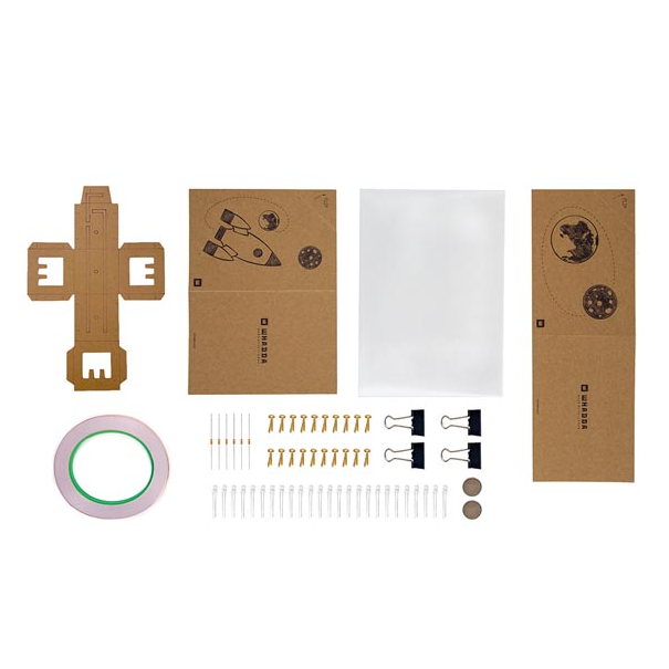 Tape-o-Tronics boîte de bricolage, projets DIY créatifs avec du carton et des LEDs