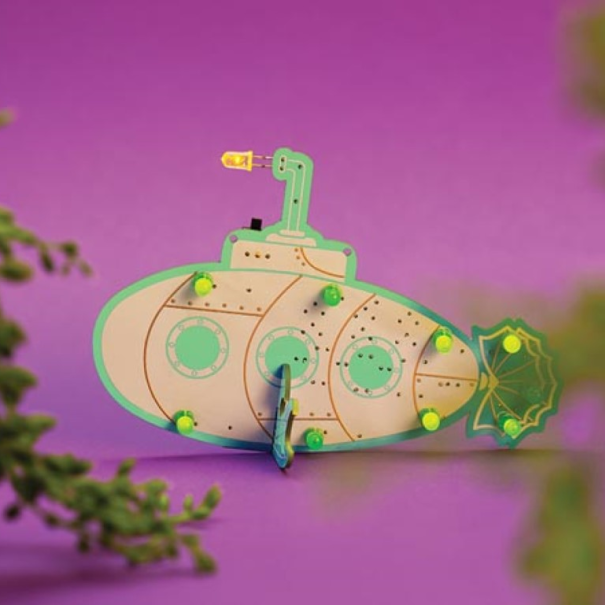 Sous-Marin Rétro - Kit de Soudage Éducatif