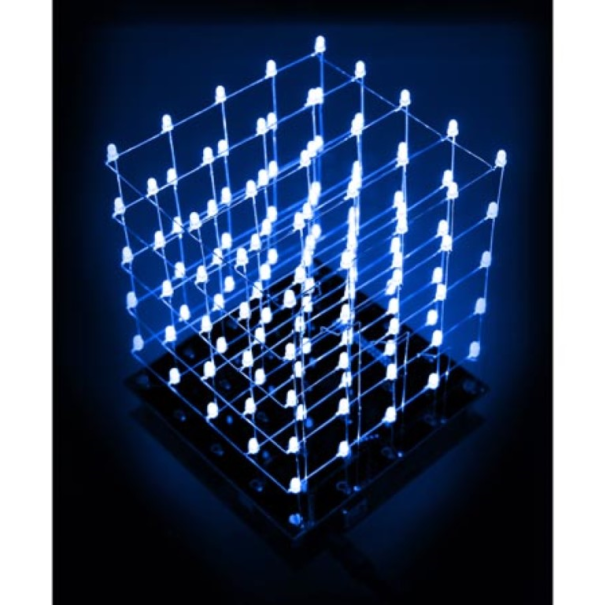CUBE À LED 3D - 5 x 5 x 5 (LED BLEUE)