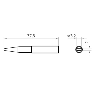 PANNE TOURNEVIS 3.2MM pour WELLER
