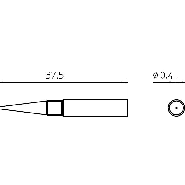PANNE CONIQUE 0.4MM pour WELLER