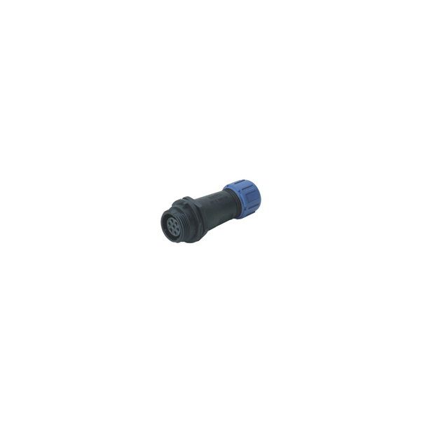 CONNECTEUR FEMELLE 5 POLES IP68 - 180V 5A - MONTAGE SUR CABLE IN-LINE