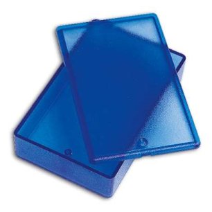 BOITIER 56X90MM BLEU TRANSPARENT TEKO
