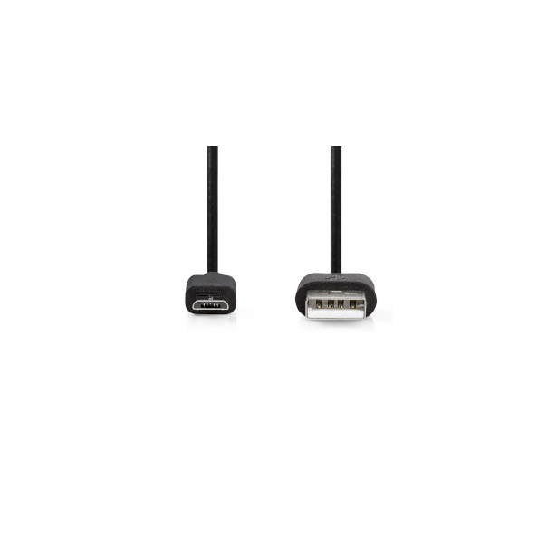 Cable USB A vers Micro-USB de 1m - USB2.0 - 10W - 480Mbps noir