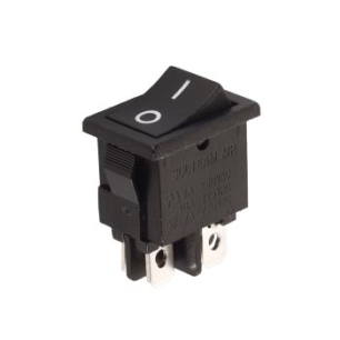 INTERRUPTEUR DE PUISSANCE A BASCULE 3A-250V DPST ON-OFF - NOIR