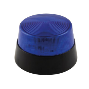 FLASH STROBOSCOPIQUE À LED - BLEU - 12 VCC - ø 77 mm