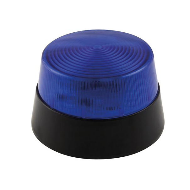 FLASH STROBOSCOPIQUE À LED - BLEU - 12 VCC - ø 77 mm