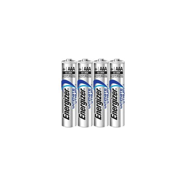 PILE LR03 AAA - 1.5V LITHIUM ENERGIZER -  CAPACITE 7 X ALKALINE - pack de 4 pièces