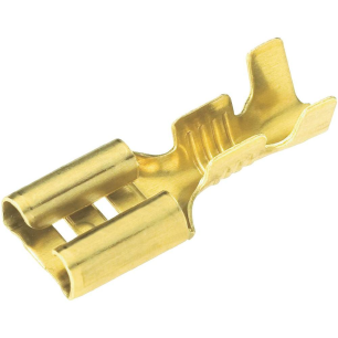 FASTON FEM. 6.3MM LAITON NU