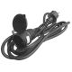 ALLONGE secteur - 2P+T mâle/ 2P+T femelle - 3 x 1,5mm² - Noir - 5m - Gaine caoutchouc