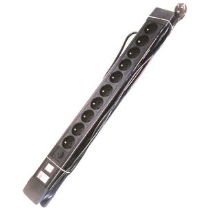 MULTIPRISE 10X16A +SWITCH+FUSIBLE - CABLE DE 5 METRES