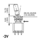 TOGGLE SWITCH 2POLES ON-ON + VERROUILLAGE SUR CHAQUE POSITION -  COSSE A SOUDER POUR CI
