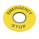 PLAQUE D'INSCRIPTION POUR ARRET D'URGNECE EAO 61. Emergency Stop