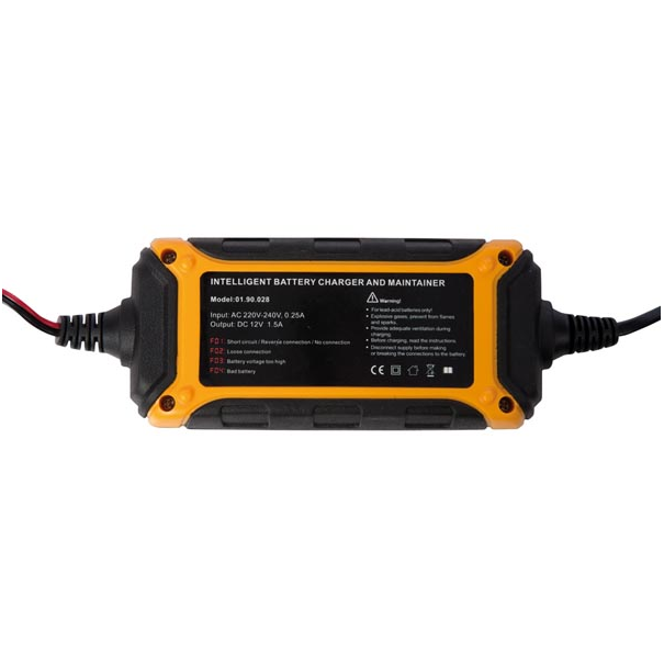 CHARGEUR INTELLIGENT POUR BATTERIE À ACIDE DE PLOMB - 12 VDC - 1.5 A