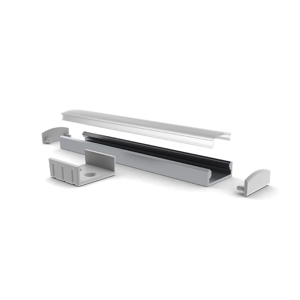 SLIMLINE WIDE - 8 mm - PROFILÉ EN ALUMINIUM POUR RUBAN LED - ALUMINIUM ANODISÉ - ARGENT - 2 m SLIMLINE WIDE - 8 mm - PROFILÉ EN ALUMINIUM POUR RUBAN LED - ALUMINIUM ANODISÉ - ARGENT - 2 m