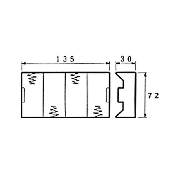 COUPLEURS DE 4 PILES D (LR20), AVEC COSSES A SOUDER