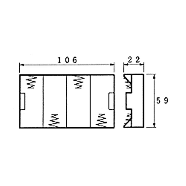 COUPLEUR DE 4 PILES C (LR14), AVEC CONTACTS A PRESSION COUPLEUR DE 4 PILES C (LR14), AVEC CONTACTS A PRESSION