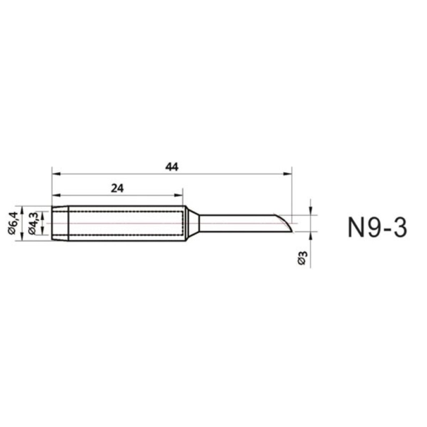 PANNE DE RECHANGE POUR VTSS220 - BISEAUTÉE - 3 mm
