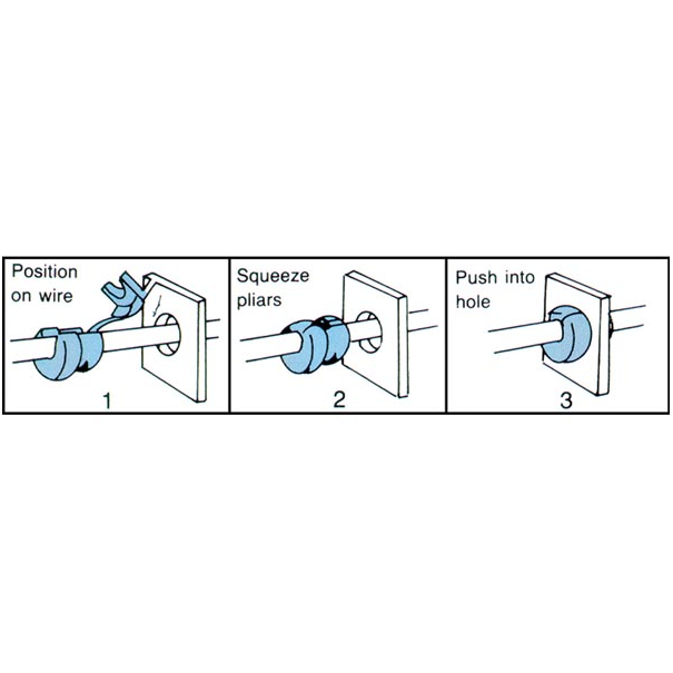 SERRE-CABLE POUR CABLES PLATS 3 x 5,6mm