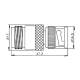 ADAPTATEUR BNC MALE VERS N FEMELLE