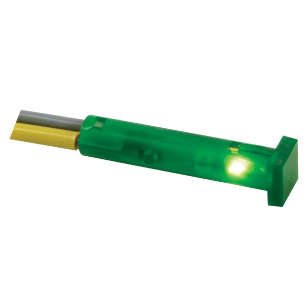 VOYANT CARRE 7 x 7mm 24V VERT