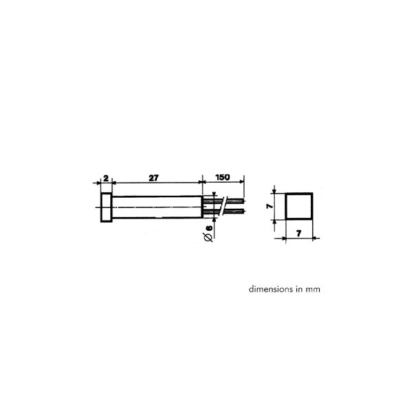 VOYANT CARRE 7 x 7mm 24V VERT VOYANT CARRE 7 x 7mm 24V VERT