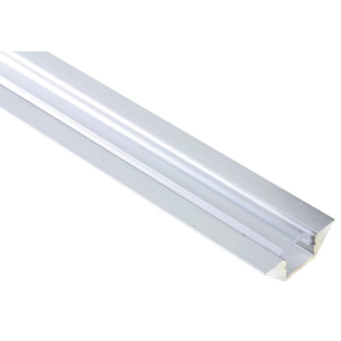 PROFILÉ EN ALUMINIUM POUR FLEXIBLES LED - ANGLE DE 45° - 2M - DIFFUSEUR TRANSPARENT