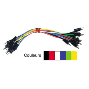 CORDONS 0.8MM NOIR 10CM POUR PLATINE D'ESSAIS