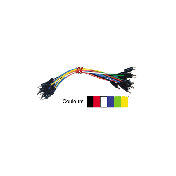 CORDONS 0.8MM NOIR 10CM POUR PLATINE D'ESSAIS