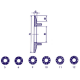 DIAL FOR 21mm BUTTON (TRANSPARENT - WHITE 12 DIGITS)